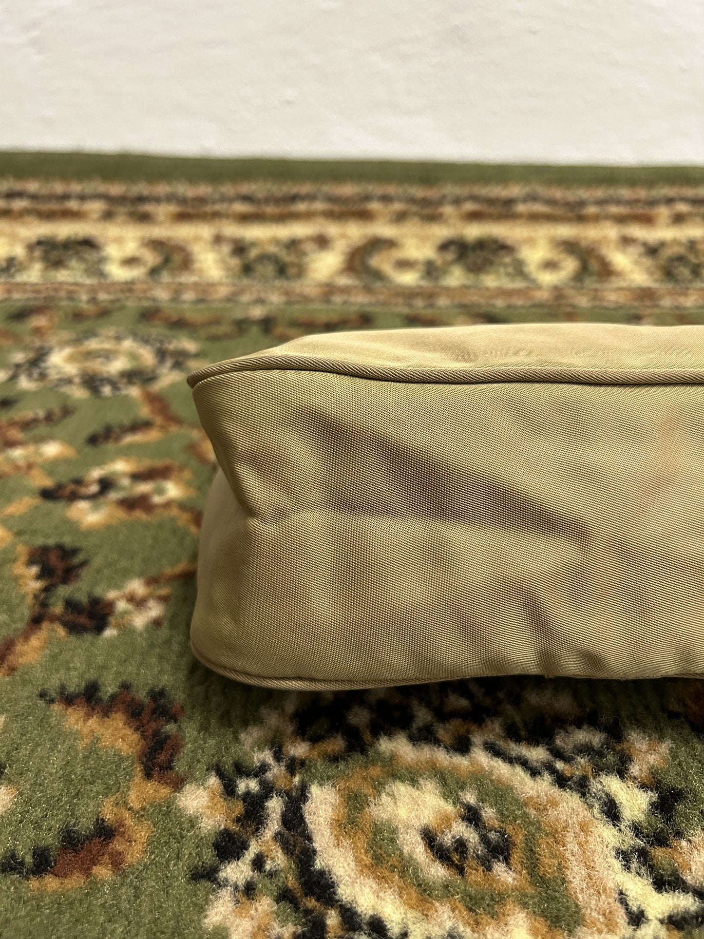 Archive Prada nylon triangle logo mini handbag