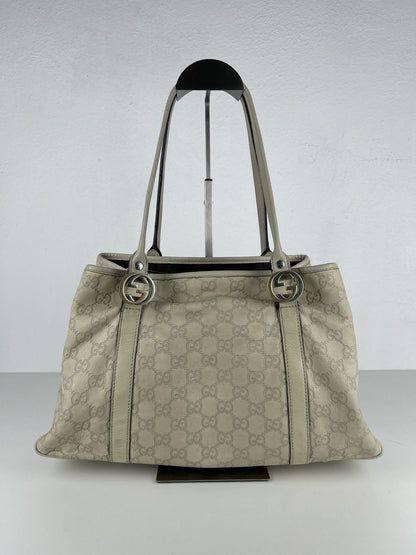 Gucci guccissima twins leather monogram tote bag