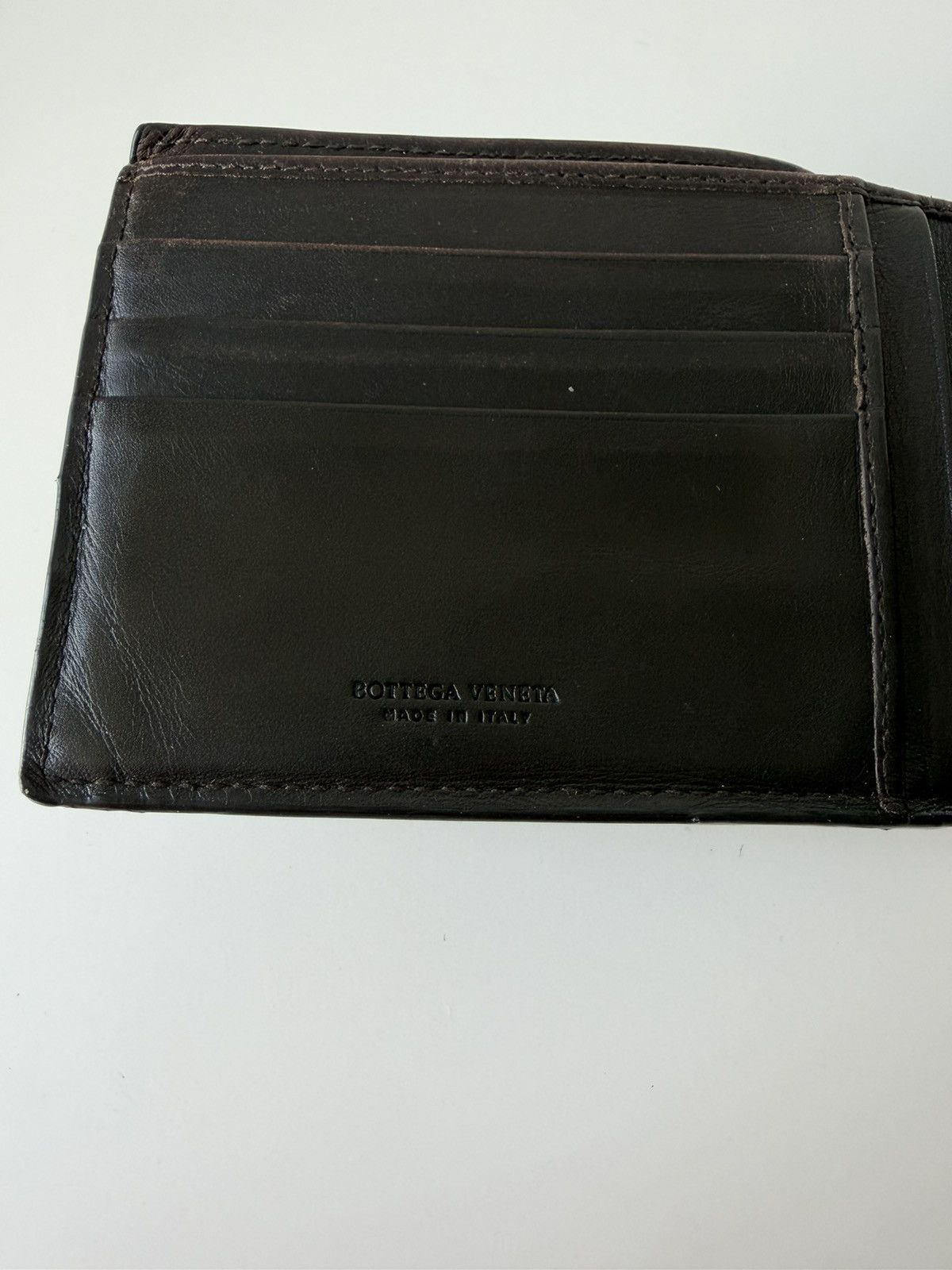 Bottega Veneta intrecciato leather bifold wallet