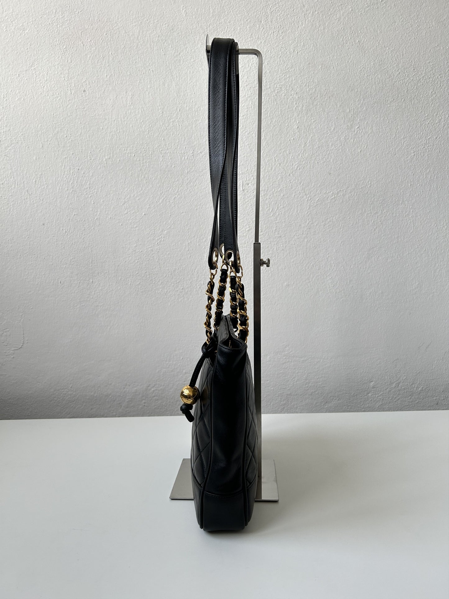 Vintage 90s chanel quilted lambskin matelasse shoulder bag