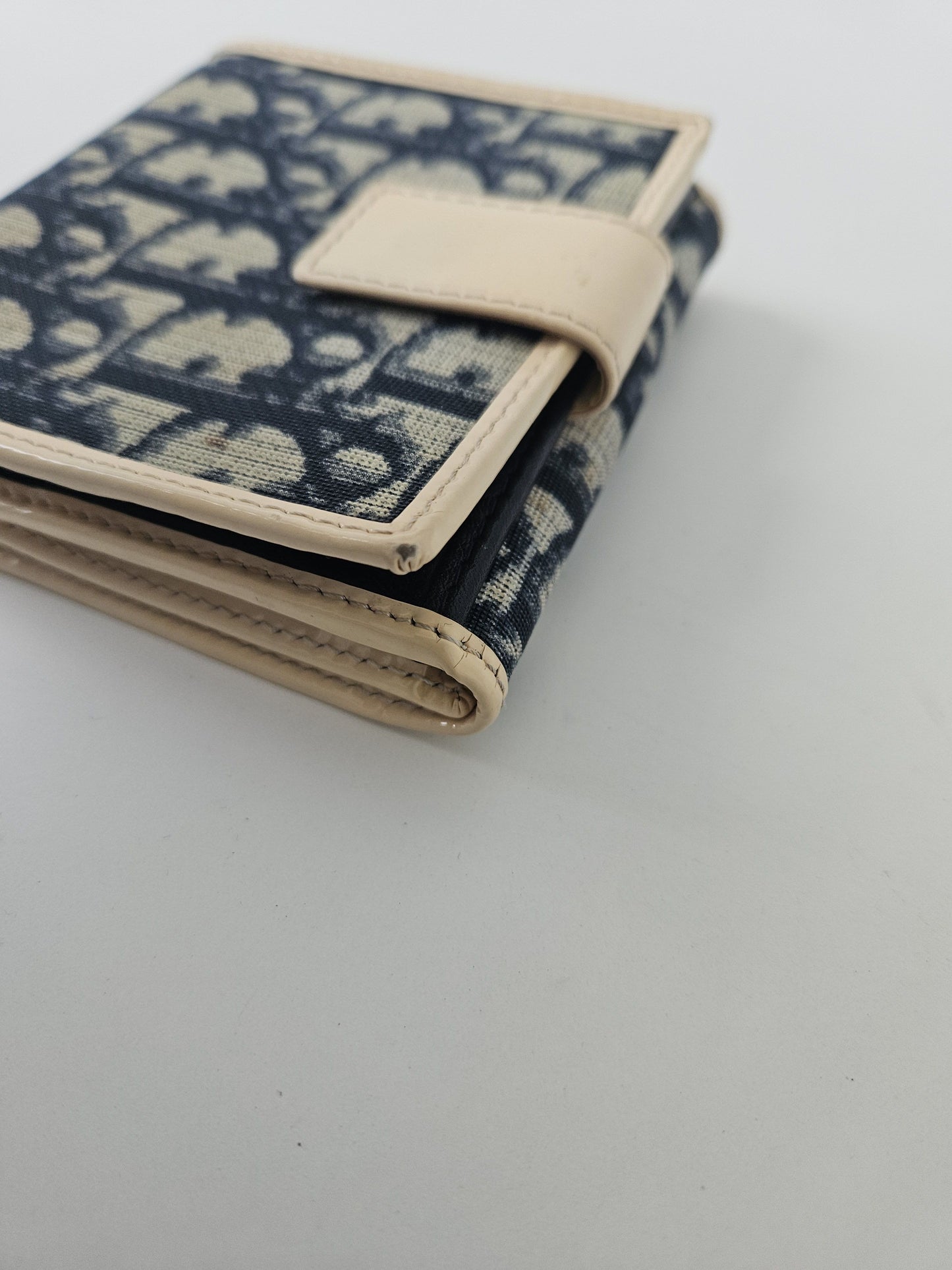 Vintage y2k Dior trotter monogram trifold wallet