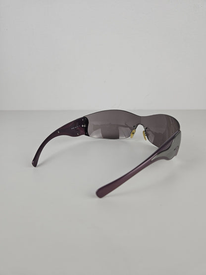 Archive y2k Prada SPR58F wraparound flame sunglasses