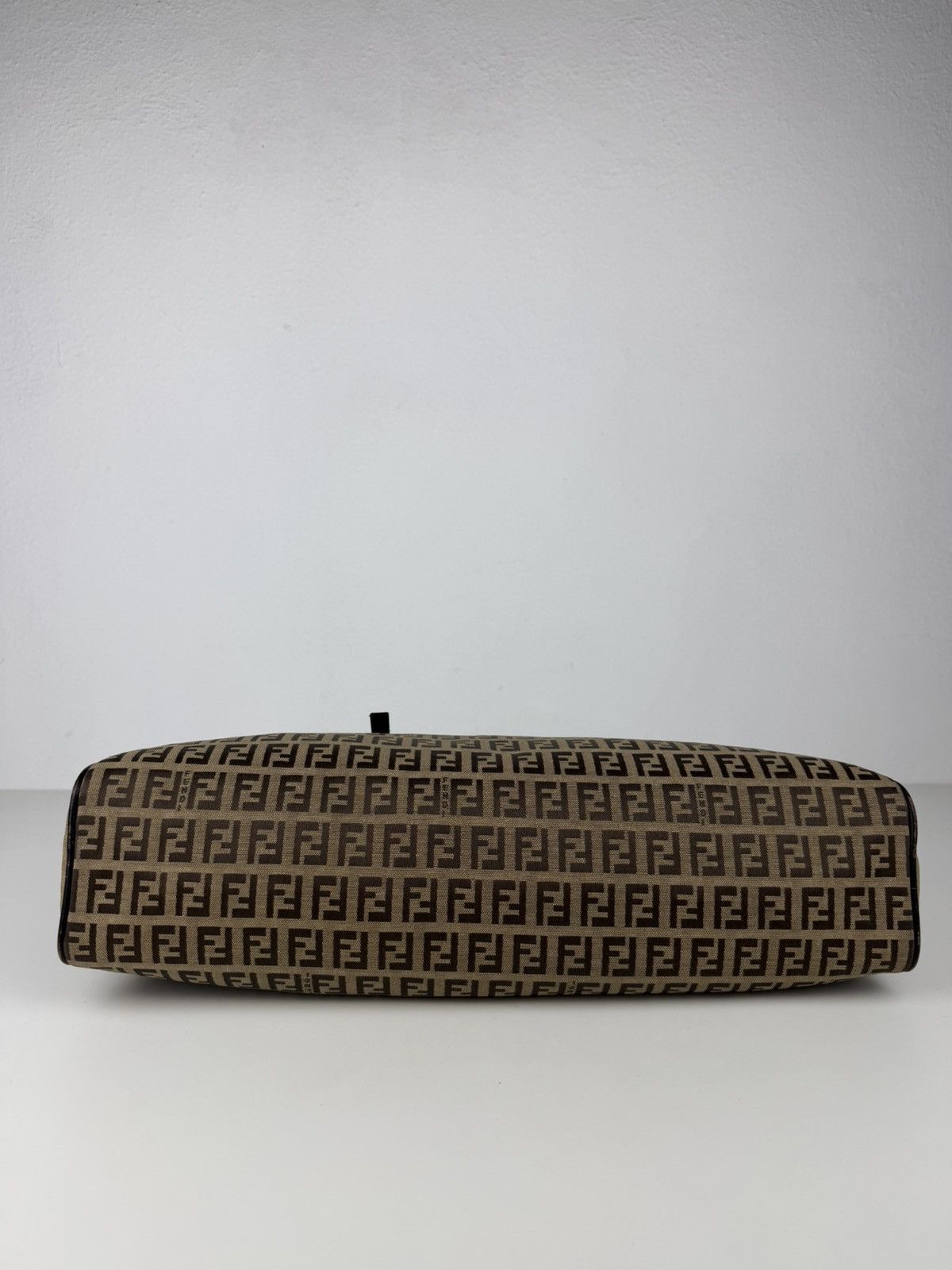 Fendi zucchino monogram canvas mini bowling bag