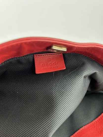 Vintage y2k Gucci monogram canvas and leather shoulder bag