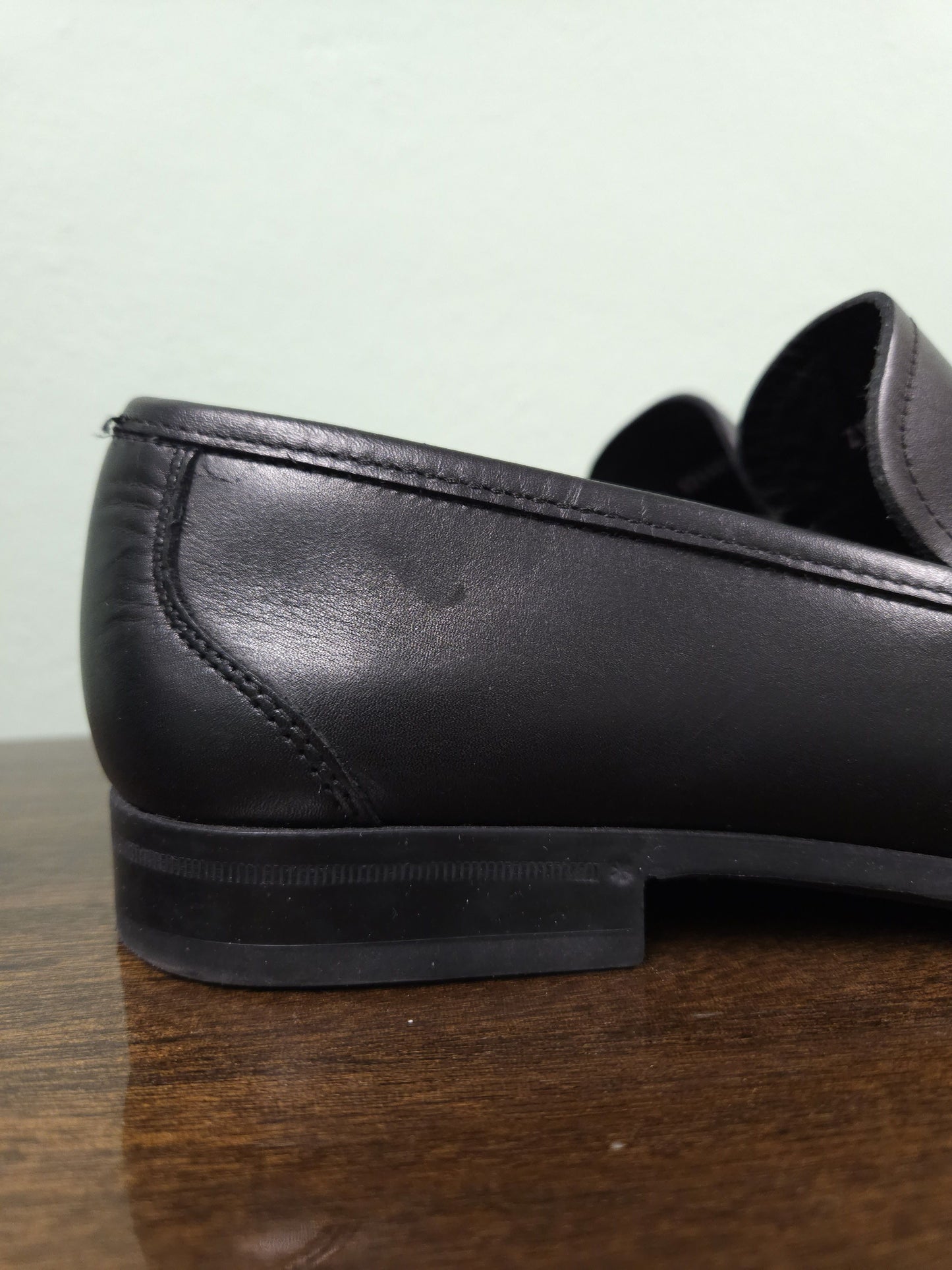 Salvatore Ferragamo gancini black leather loafers