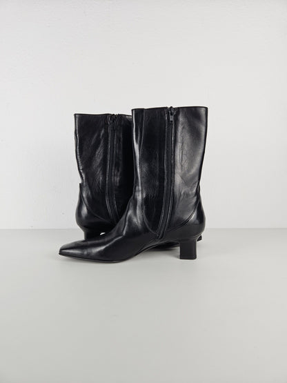 Cole Haan square toe side zip ankle boots