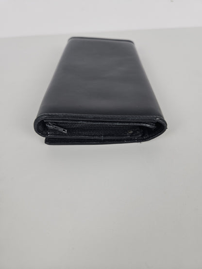 Vivienne Westwood orb black patent leather wallet