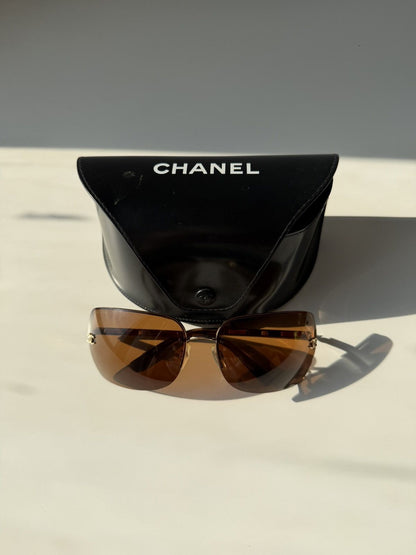 Vintage Chanel 4112 rimless sunglasses
