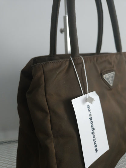Vintage y2k prada tessuto city nylon triangle logo handbag