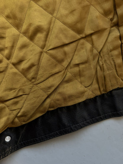Vintage leather trucker jacket
