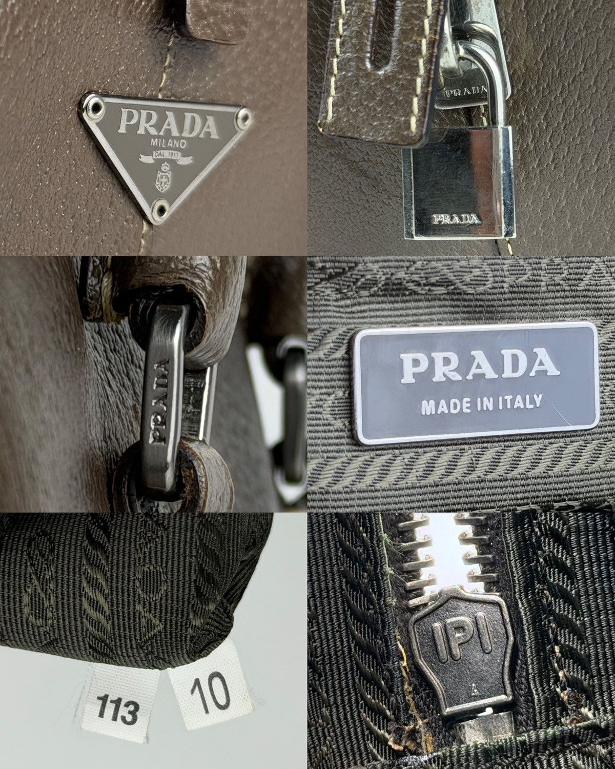 Prada saffiano leather triangle logo mini bowling bag