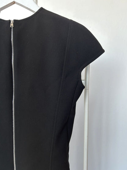 Victoria Beckham black cocoon midi dress