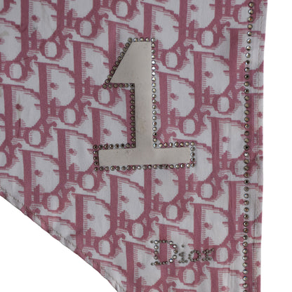 Dior trotter rhinestone embellished silk scarf John Galliano era