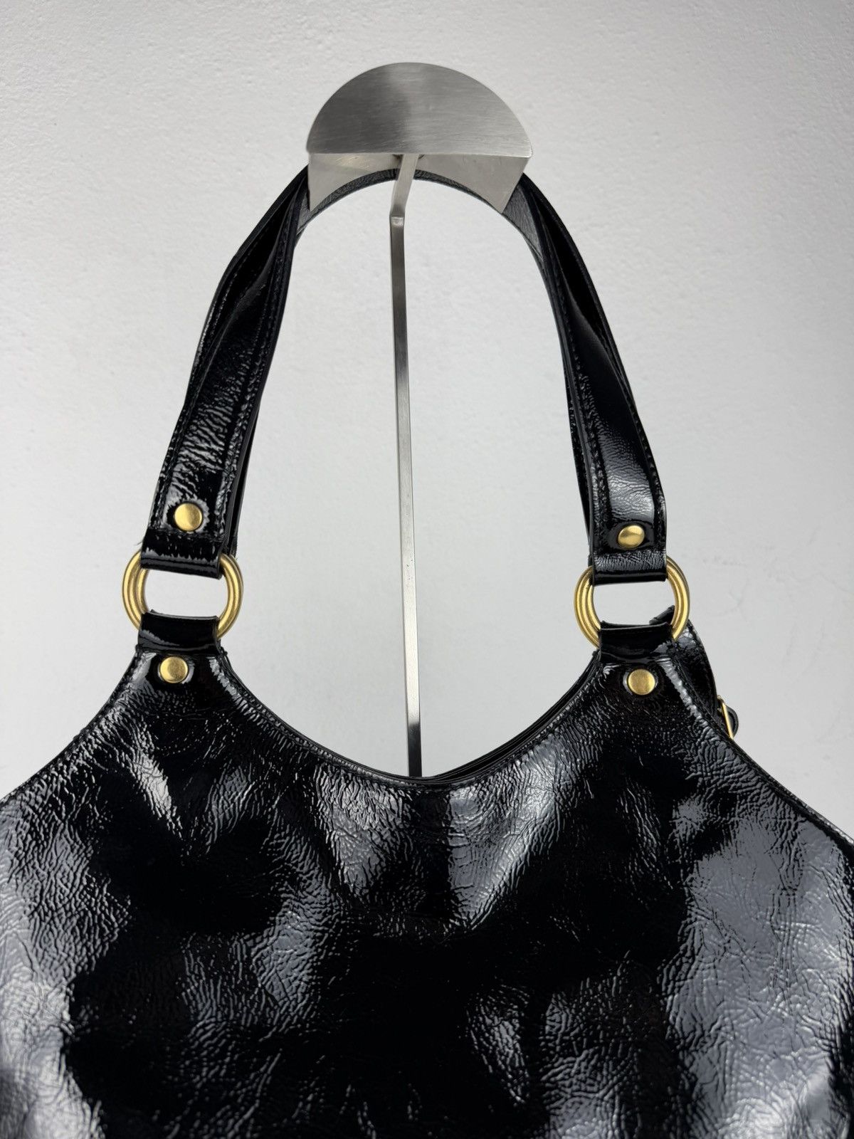 AW2007 Yves Saint Laurent Rive Gauche sac metropolis patent leather tote bag