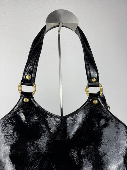 AW2007 Yves Saint Laurent Rive Gauche sac metropolis patent leather tote bag