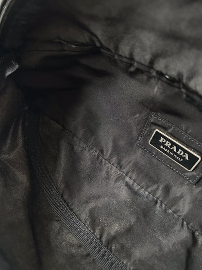 Prada nylon triangle logo waist/ crossbody bag pouch bumbag