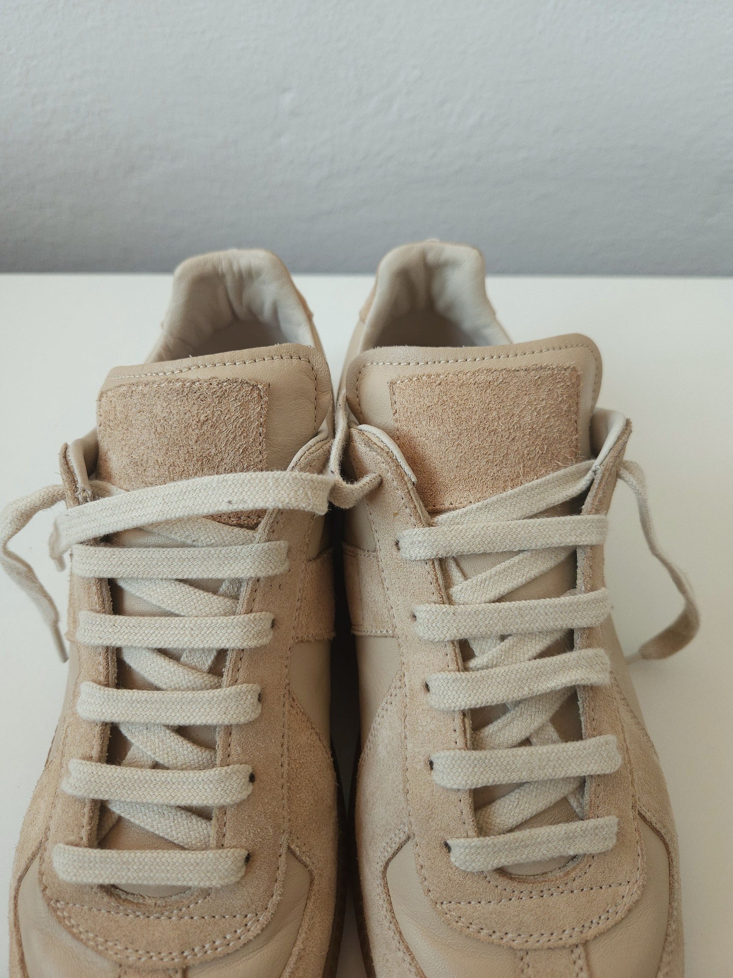 Maison Margiela replica sneakers in dusty pink/ beige