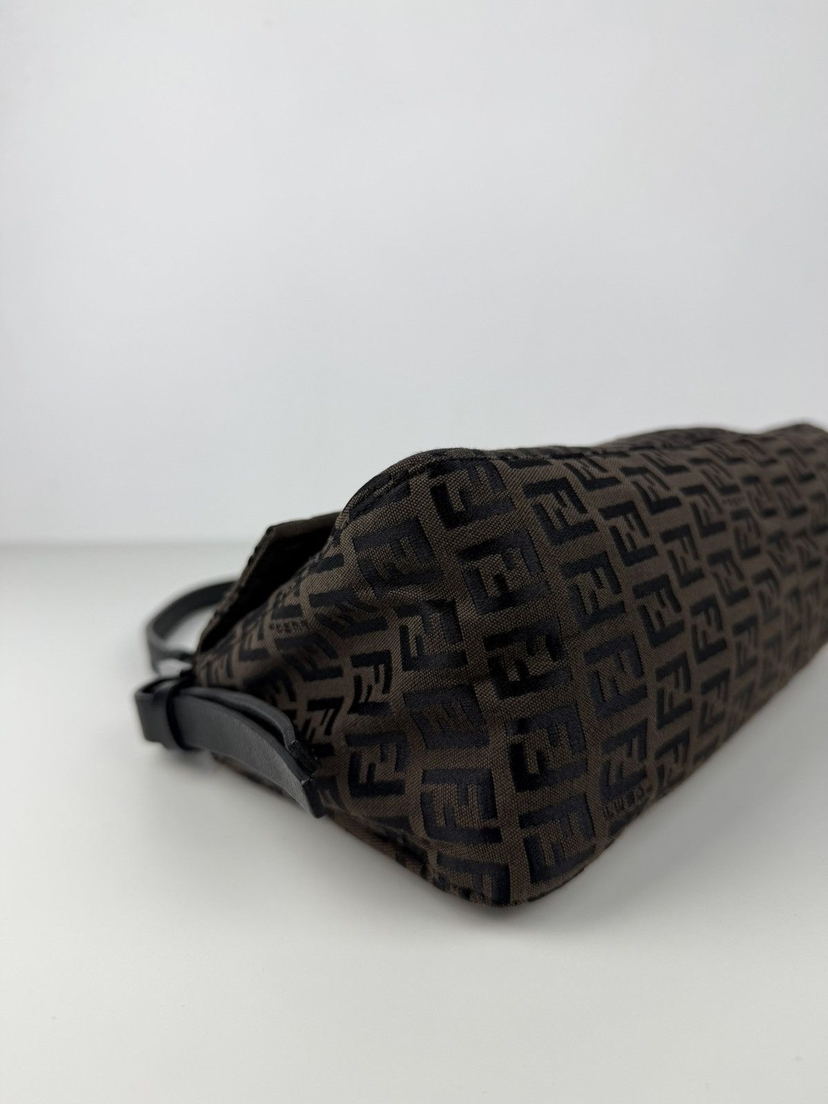 Fendi zucchino monogram canvas baguette