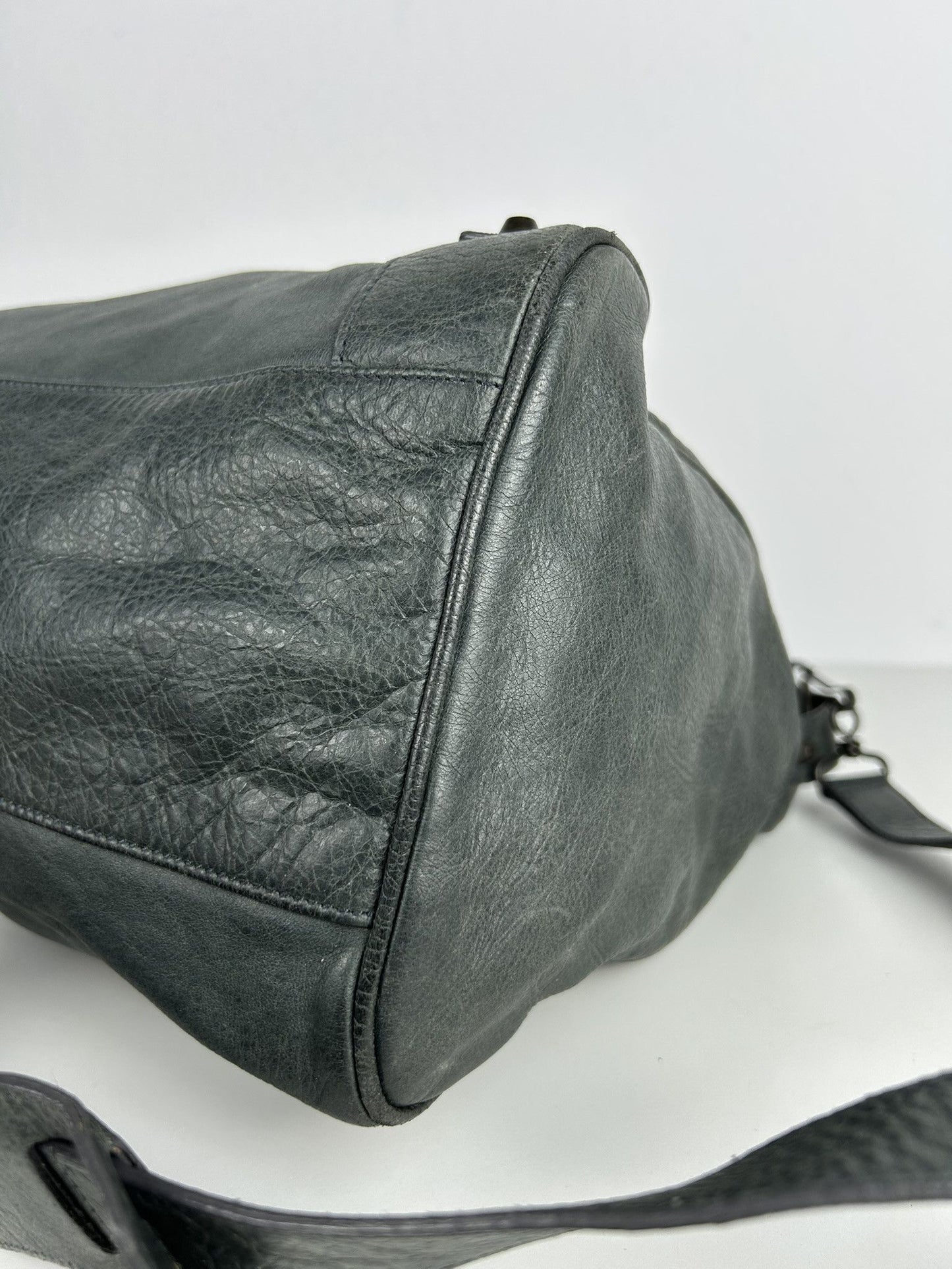 Balenciaga classic hardware city velo bag in dark green