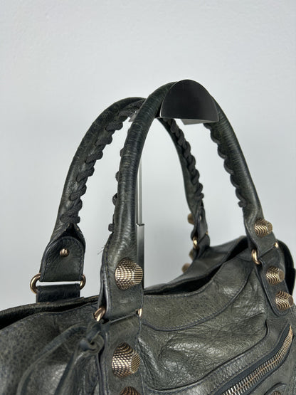 Balenciaga giant hardware city bag in dark gray