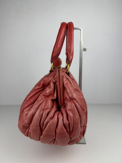 Miu Miu matelasse pleated leather handbag