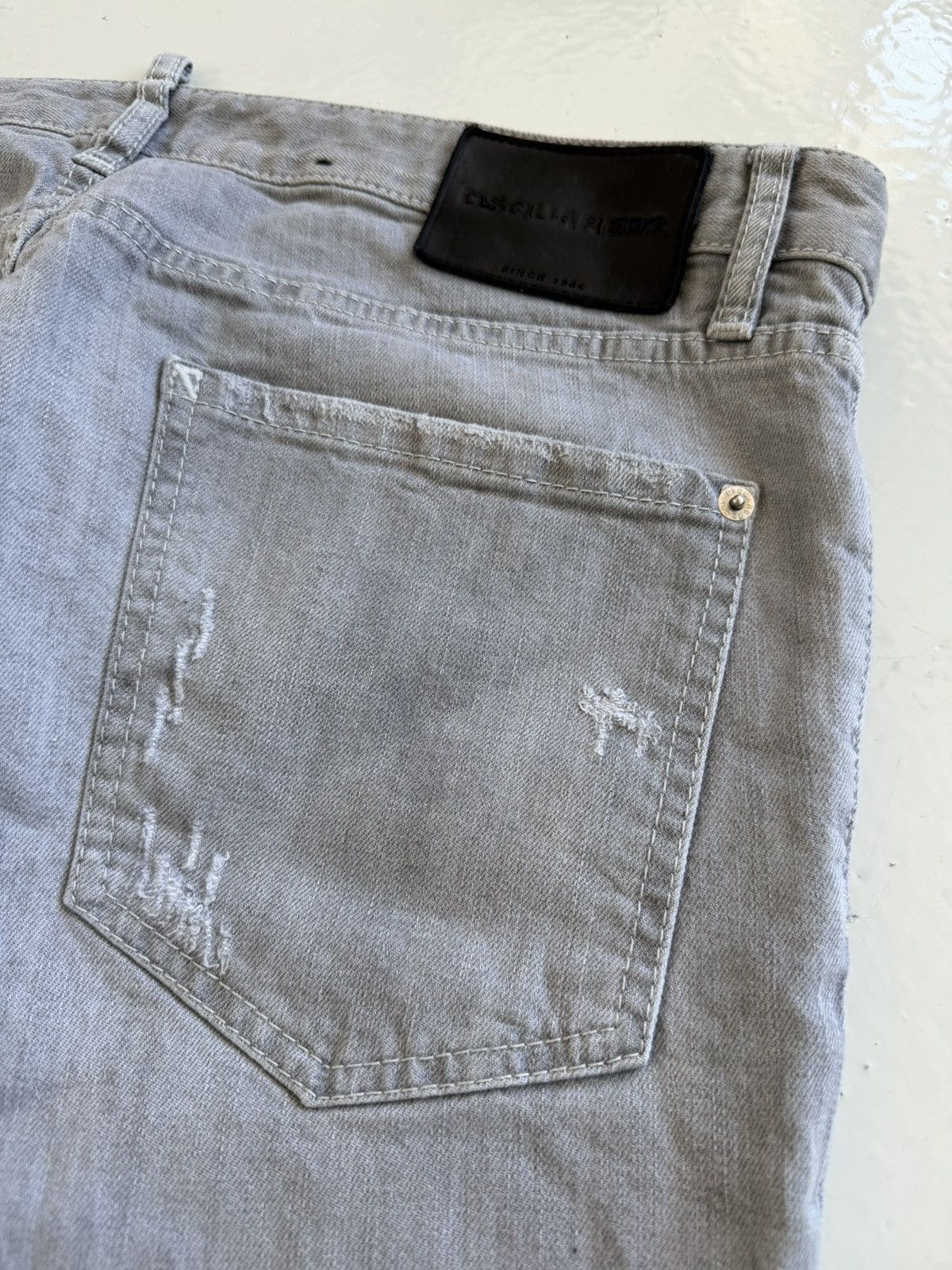 Dsquared2 distressed gray slim jeans
