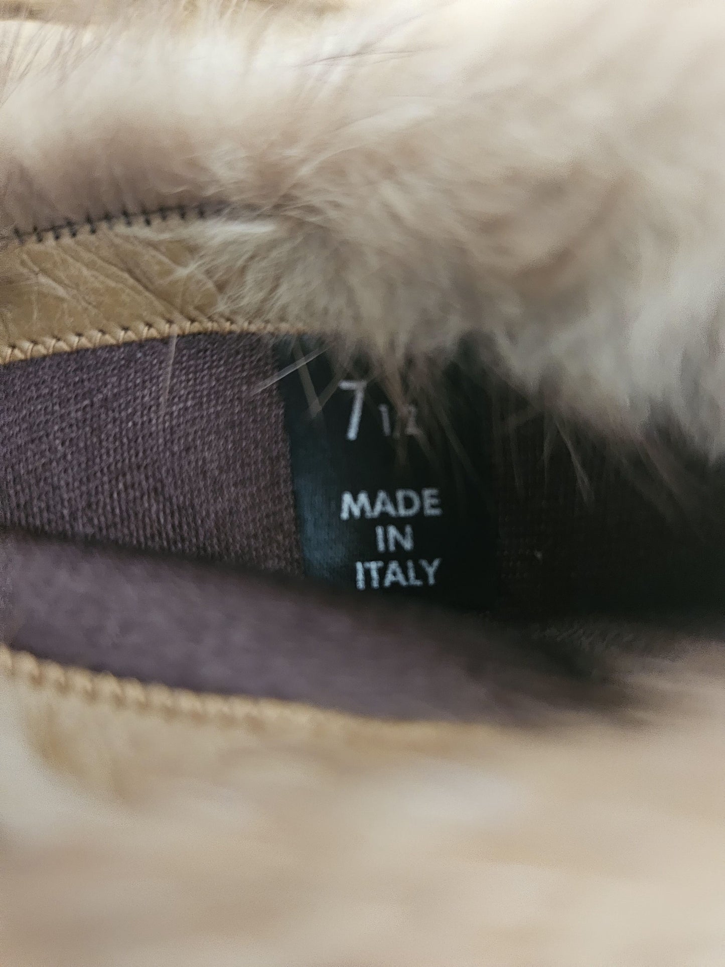 Prada lambskin and mink fur gloves