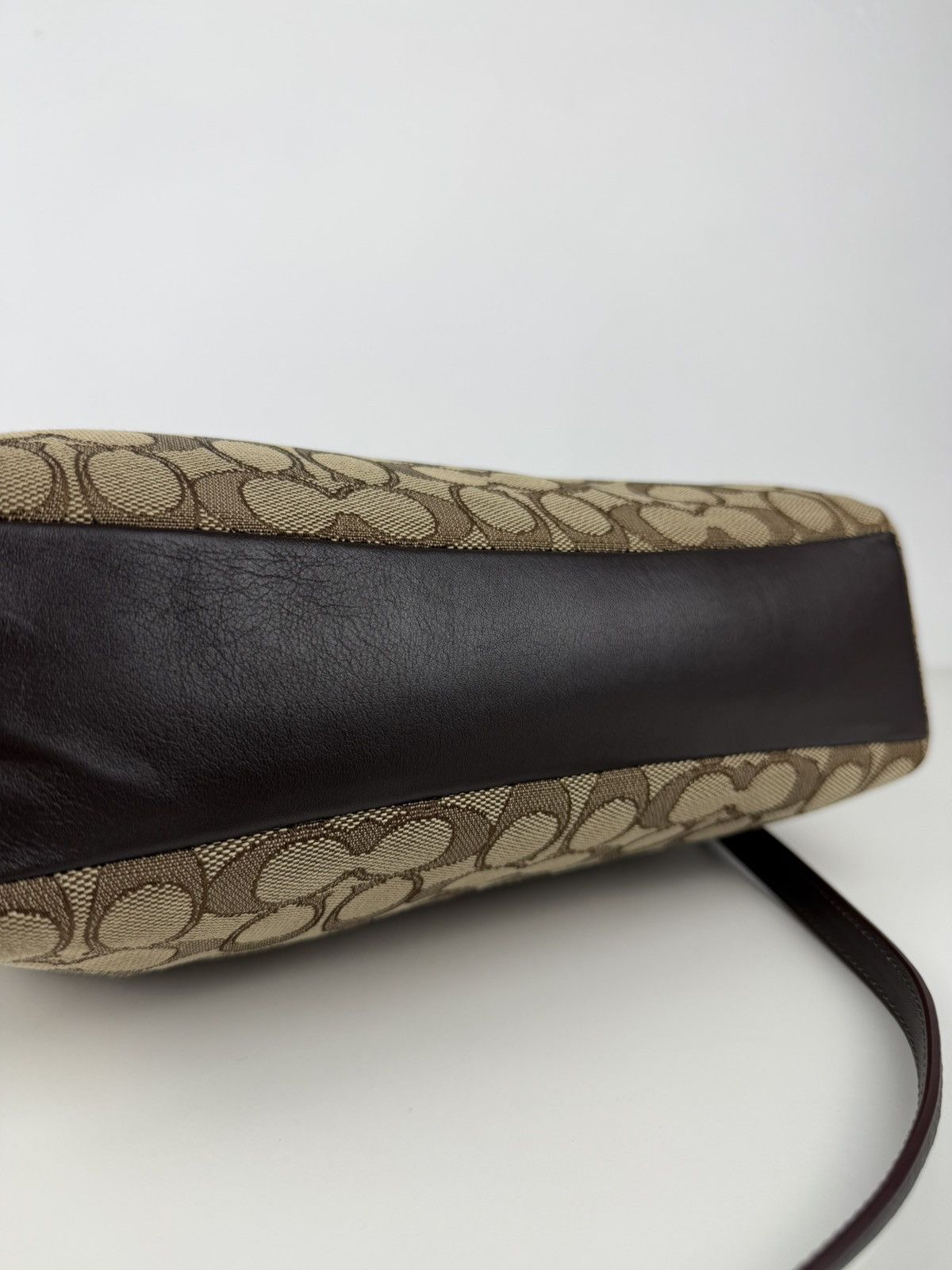 Coach signature jacquard and leather small kelsey satchel