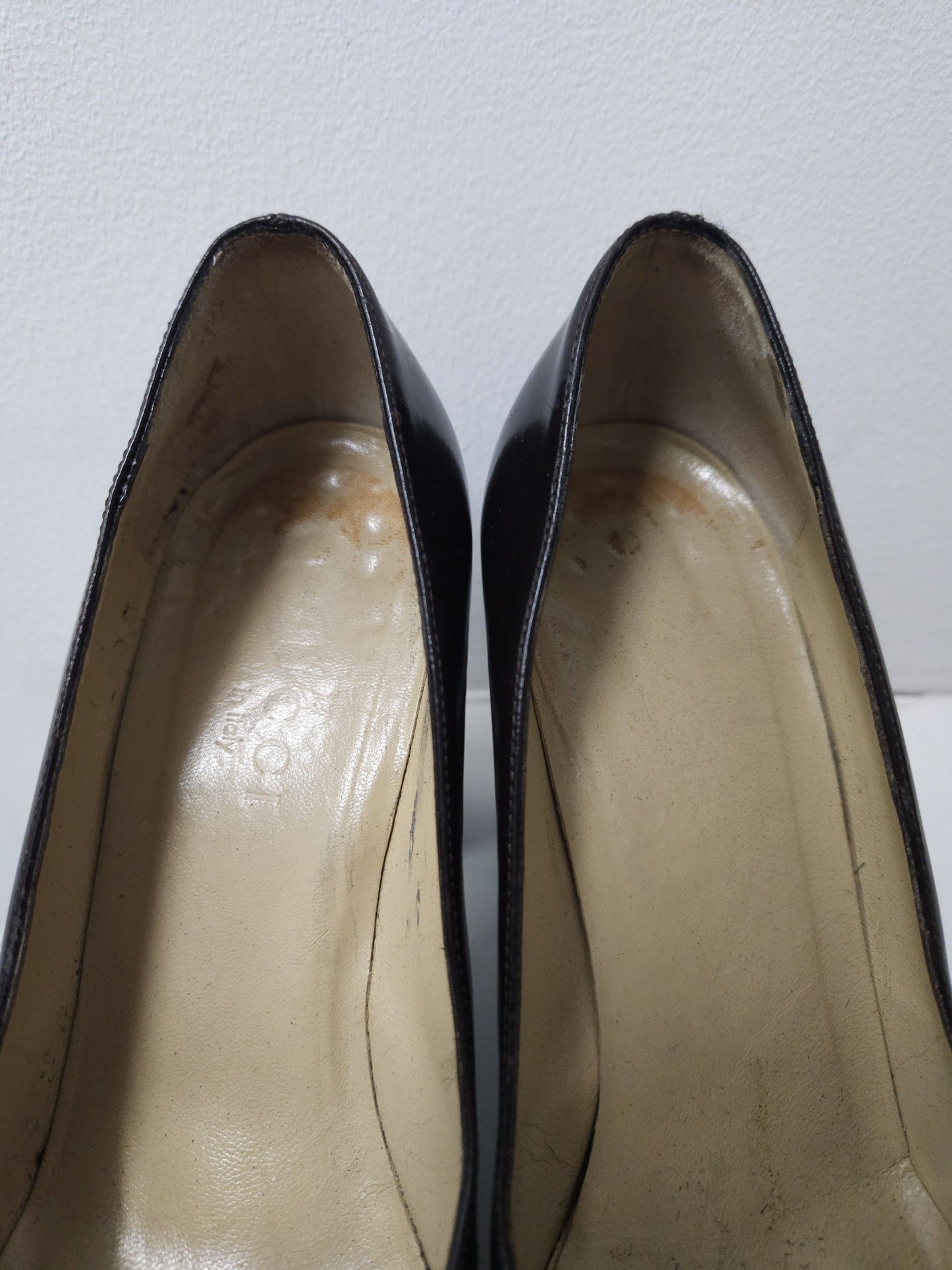 Archive Gucci square toe block heel pumps mules