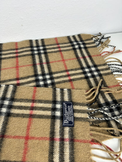 Vintage Burberry nova check cashmere scarf