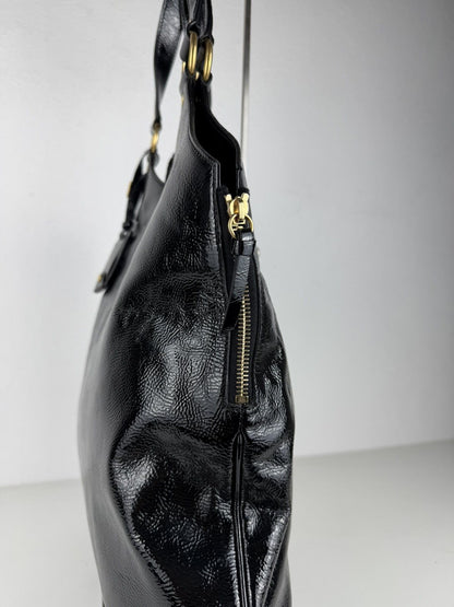 AW2007 Yves Saint Laurent Rive Gauche sac metropolis patent leather tote bag