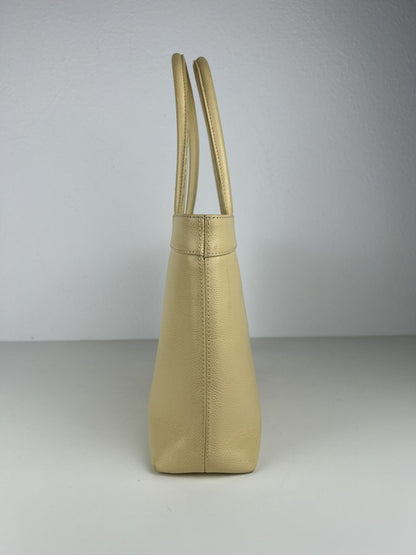 2004-2005 Chanel coco mark caviar open tote bag in buttery