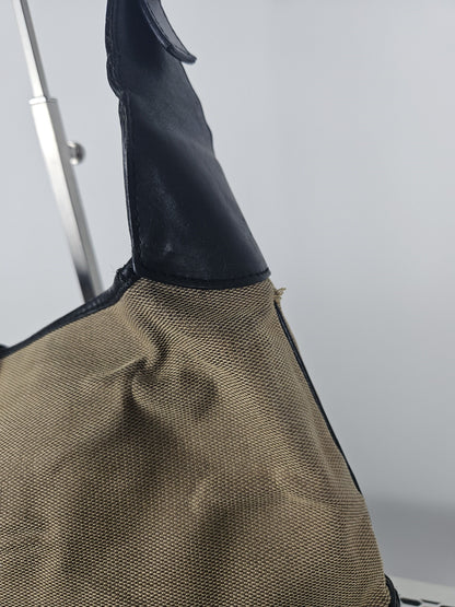 Vintage y2k Gucci Jackie canvas and leather hobo handbag