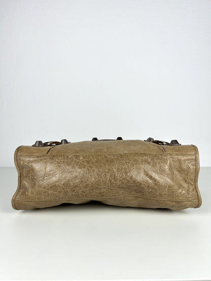 Balenciaga giant hardware city bag in beige