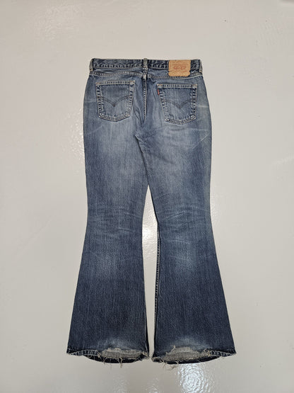 Vintage y2k levis 544 distressed flared denim