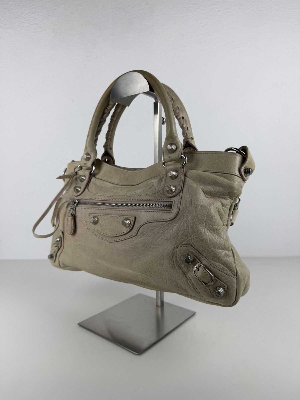 Balenciaga the first bag giant silver hardware