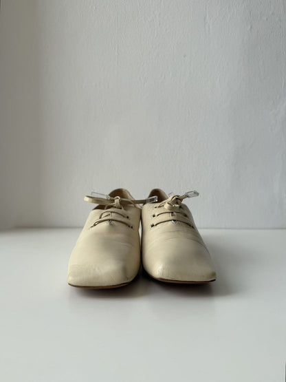 Vintage Louis Vuitton square toe block heel flats