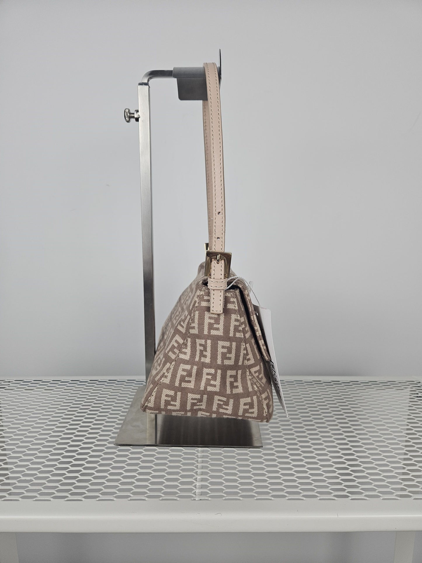 Fendi zucca monogram canvas mini baguette
