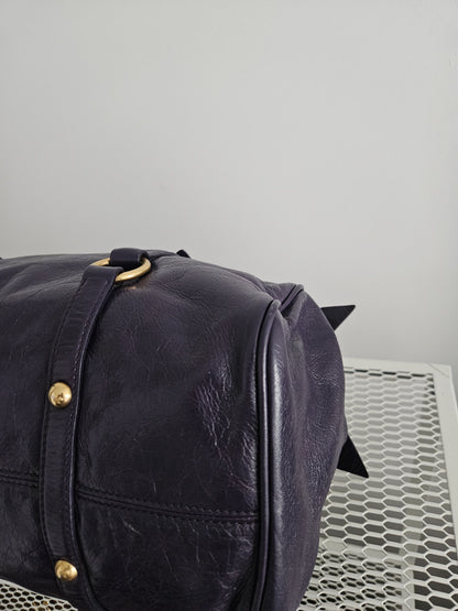 Miu miu vitello bow bag in deep purple