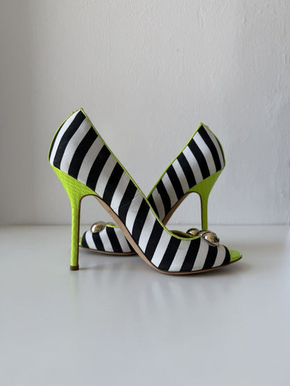 Dsquared2 multi colour open toe heels pumps