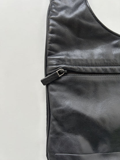 Archive AW1999 miu miu leather nylon crossbody/ sling bag