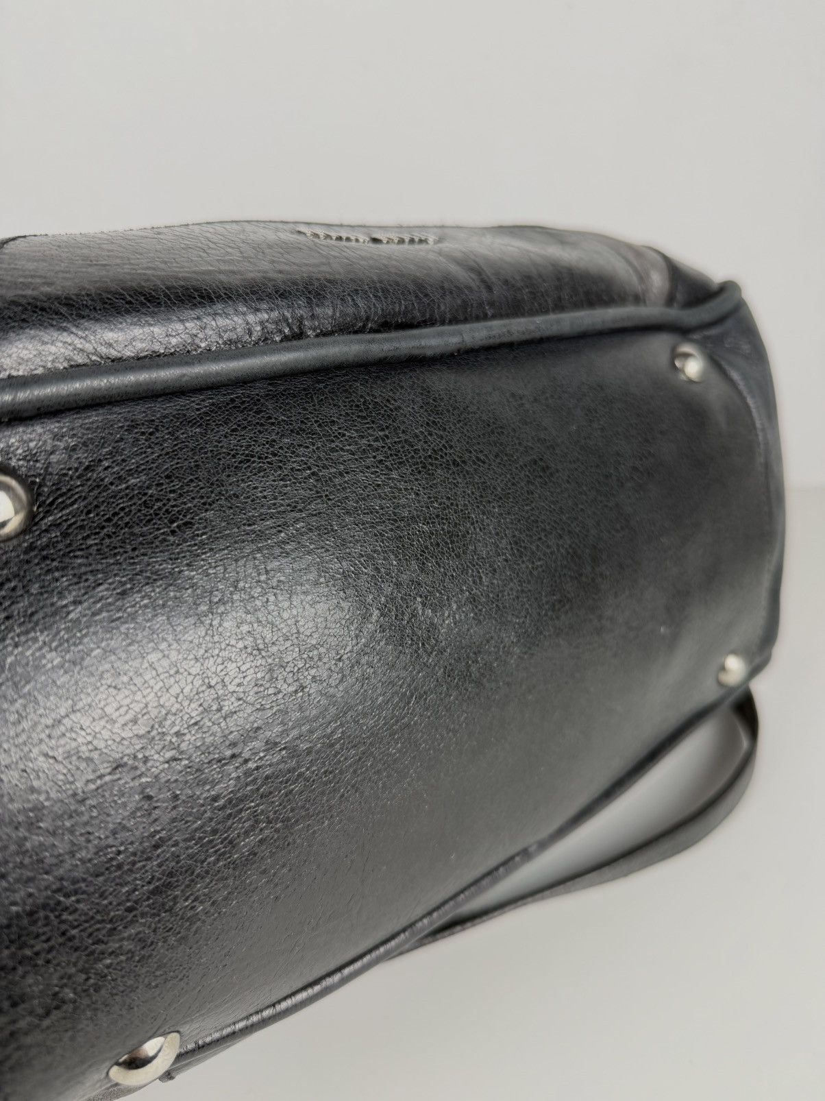 Miu Miu leather bowling bag