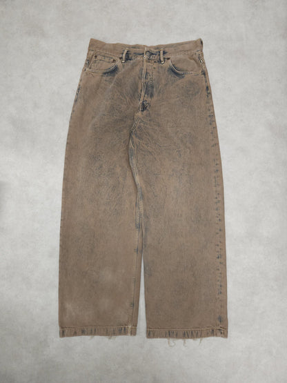 Acne studios 1989 drago road overdyed distressed baggy denim