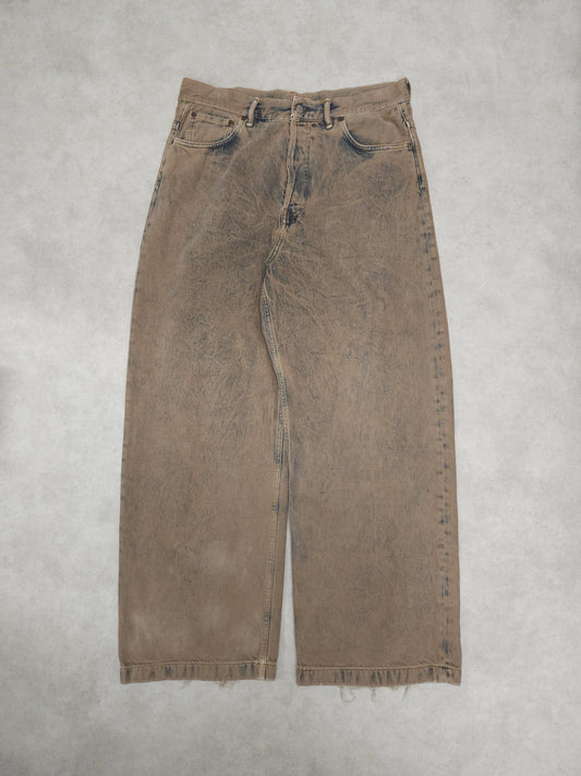 Acne studios 1989 drago road overdyed distressed baggy denim