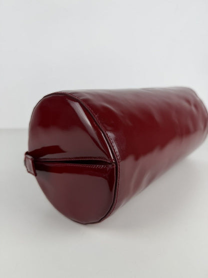 Vintage 90s Miu Miu patent leather cylindrical handbag
