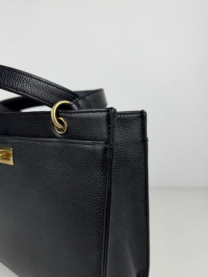 Vintage Chanel caviar 2.55 executive tote mini size