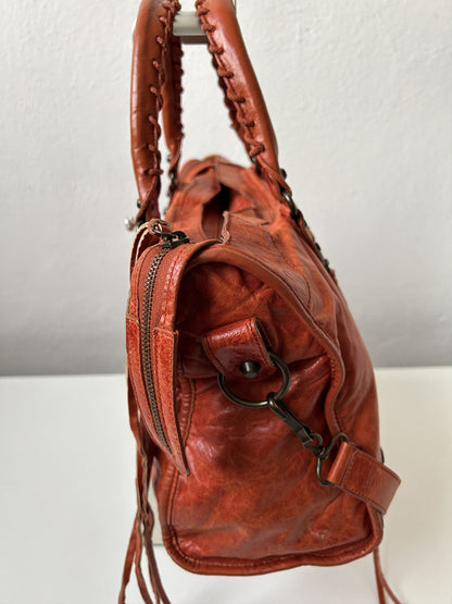 Balenciaga city bag in pumpkin spice