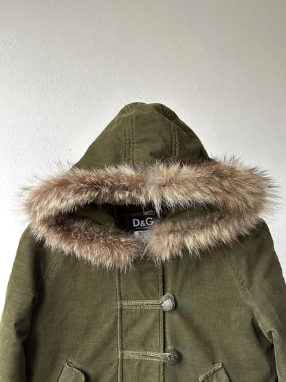 Archive y2k Dolce Gabbana corduroy hooded bomber