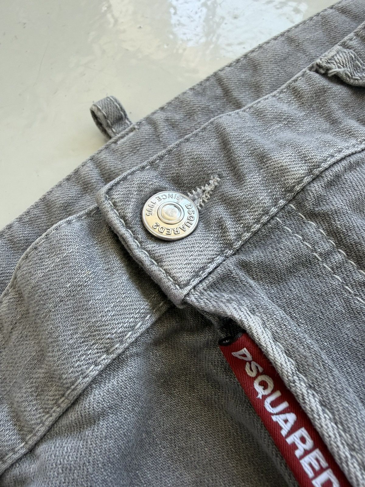 Dsquared2 distressed gray slim jeans