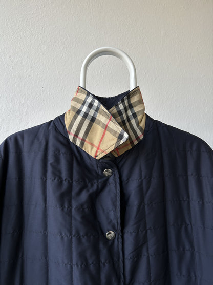 Vintage burberry nova check lined quilted light jacket